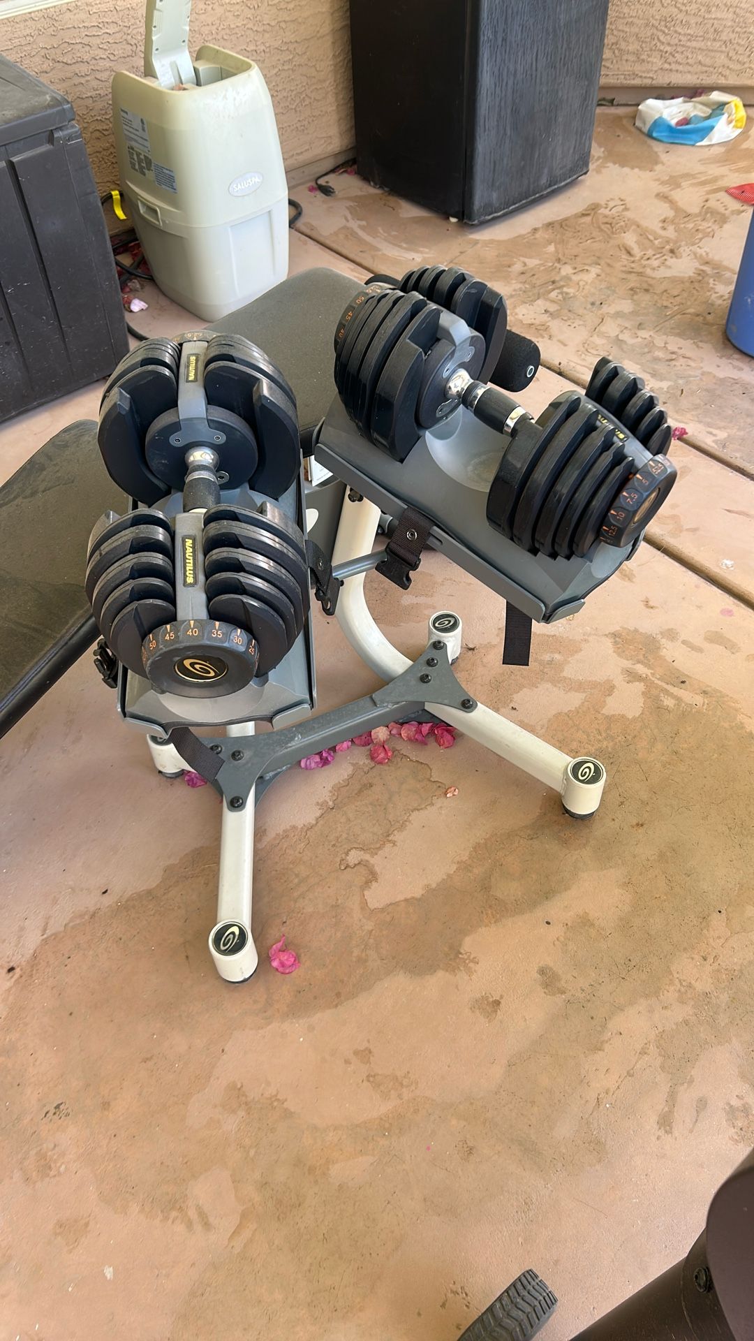 Nautilus Adjustable weights and Bowflex weight bench