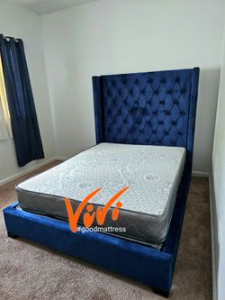 NEW QUEEN MATTRESS WITH BOX SPRING 2PC. BED FRAME ISN'T AVAILABLE