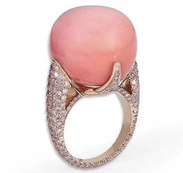 SWEET  & ROMANTIC  PINK PEARL RING 