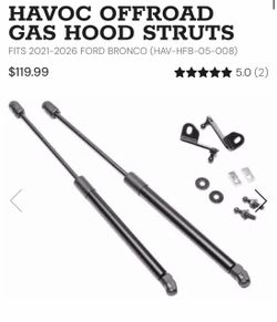 Ford Bronco Hood struts