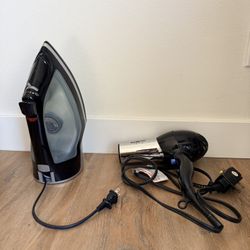 Steam Iron & Hair Blow Dyer