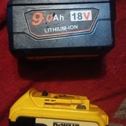 DeWalt 20v 5AH And 18v 9ah Milwaukee 