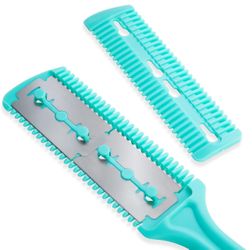 Hair Thinning Comb Set, Razor Combs for Women (Assorted Colors, 7.1x1.2 inches) - S