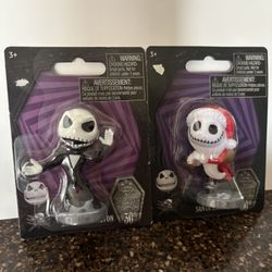 2 Nightmare Before Christmas Mini Figures 2023 - Santa Jack & Jack Skellington - New!