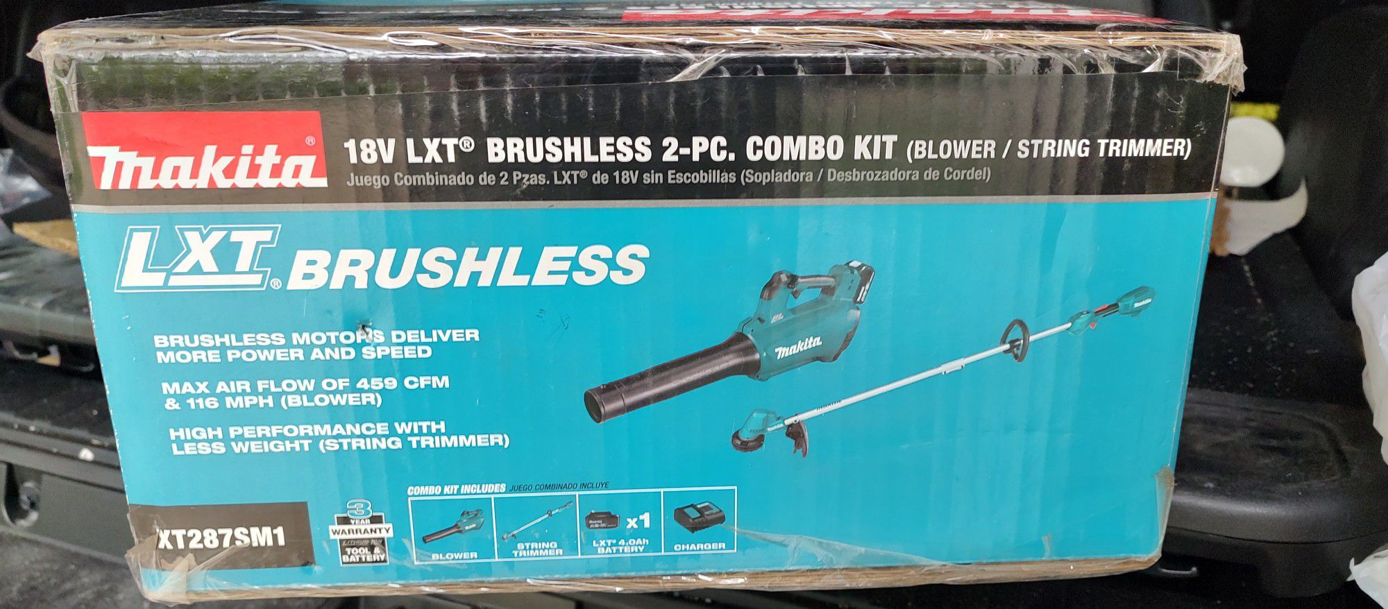 Makita LXT Leaf Blower String Trimmer Combo Pack With Battery And Charger. Brand New 