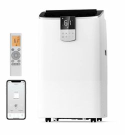 12000 (DOE) BTU Portable Air Conditioner 550 sq. ft. in White with Dehumidifier and Remote control