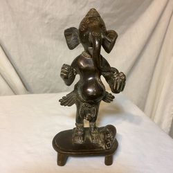 Lord Ganesha - classic bronze statue / murti