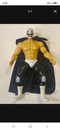 VINTAGE MEXICAN LUCHADOR . MEXICAN BOOTLEG . LUCHA LIBRE LEGEND (EMLL) . ARENA WRESTLERS . MIL MASCARAS 7 " ACTION FIGURE .