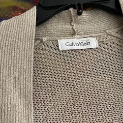 Calvin  Klain Golden Cardigan Topper 