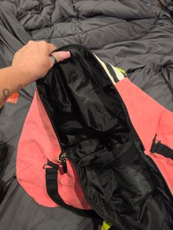 Pink Canvas Tote Bag with Zipper