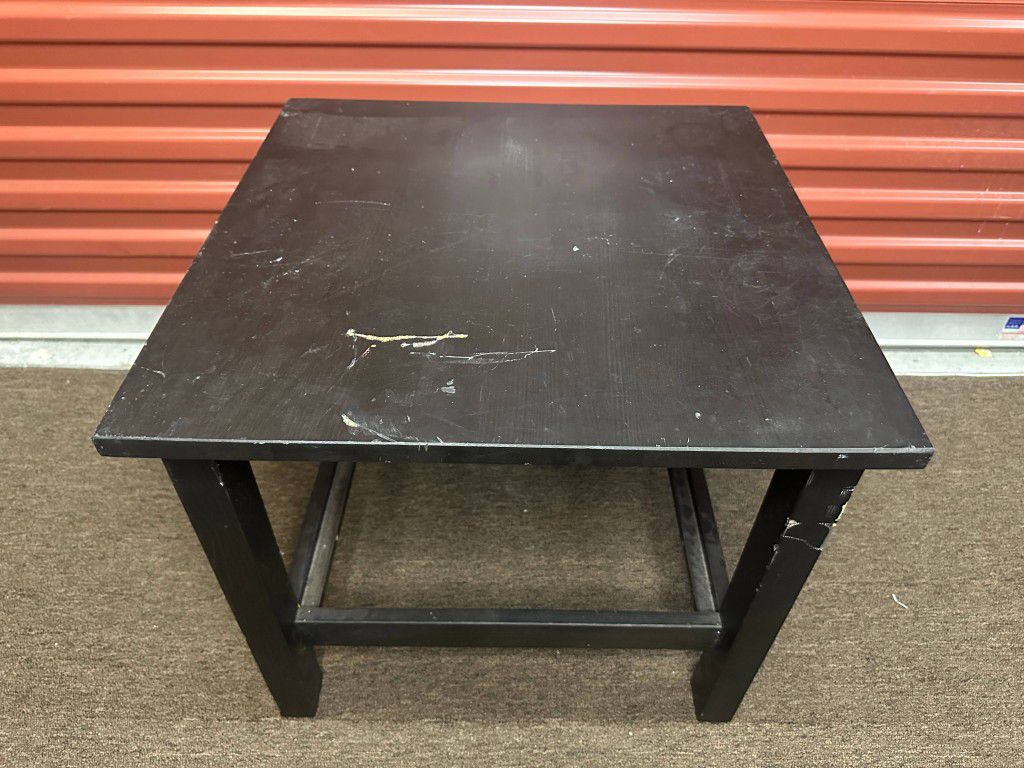 SMALL TABLE DESK BLACK WOOD HOME OFFICE FURNITURE LIVING ROOM A1