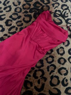 Pink satin corset dress