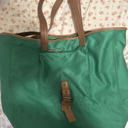 Bath And Body Works Green Tote Bag