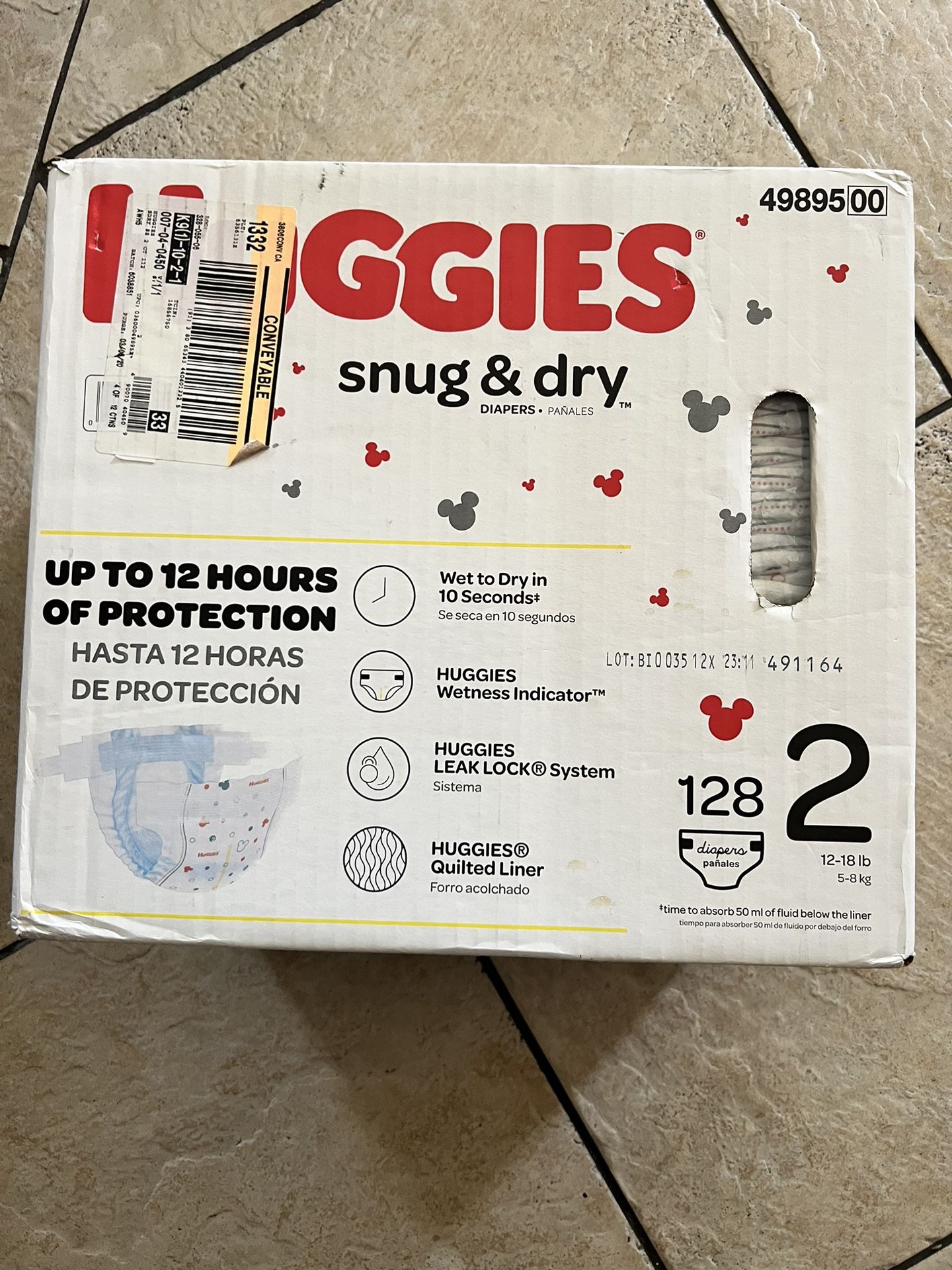 Huggies Diapers 128 Count Size 2