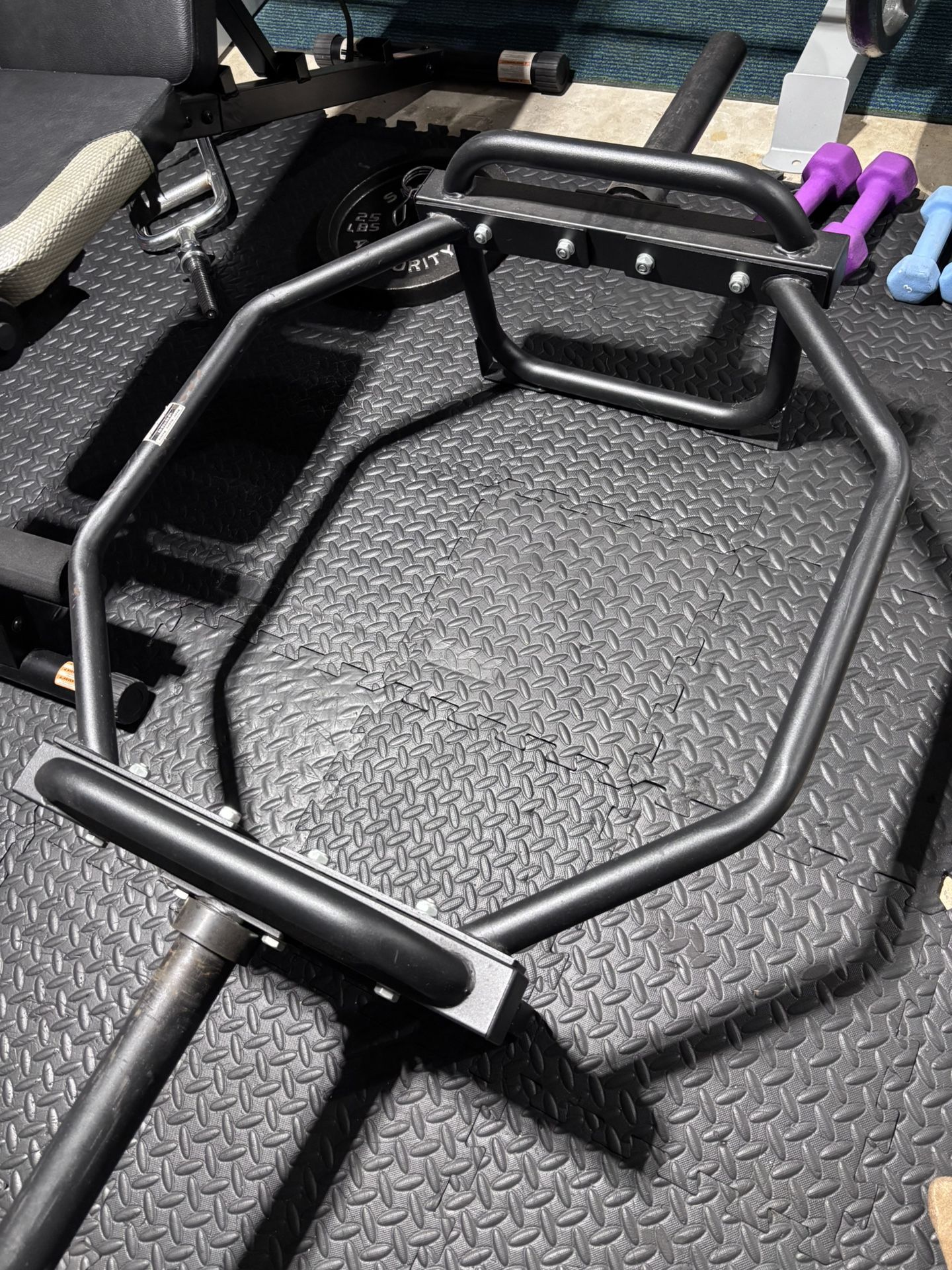 Marcy Olympic Hex Trap Bar / Shrug Bar with Raised Handles | HTB-6976