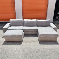 Light Gray Sectional U Couch 🚛 SAME DAY DELIVERY