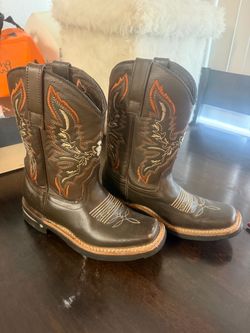 Brown Leather Western Cowboy Boots