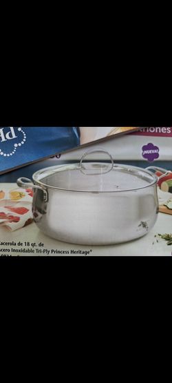 CACEROLA HONDA DE 18 QT DE ACERO INOXIDABLE TRI PLY PRINCESS HOUSE 🍁🍂