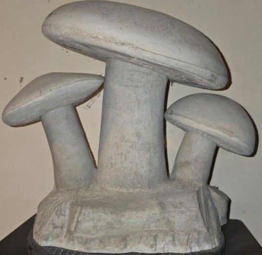Large CONCRETE Mushrooms Statue ($40)