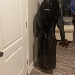 DANIEL YOUNG FULL LENGTH DOUBLE BREASTED LEATHER