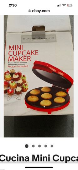 Bella Cucina Mini Cupcake Maker - Red Color - 