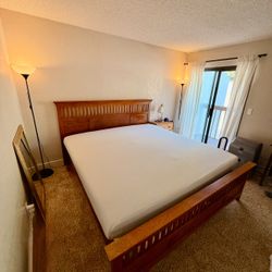 California King Bedframe – Solid Wood – $150 (La Costa)