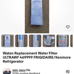 Waten Replacement Water Filter ULTRAWF 469999 FRIGIDAIRE/Kenmore Refrigerator