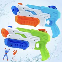 2 Pack Bulk Water Guns Safe for Kids Age 3-15 & Adult, 600CC High Power Pump Action Water Blaster Squirt Gun,35FT Long Range,Summer Pool Beach Water T