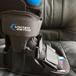 United Ortho Walking Boot, Short Air Walker Fracture Boot Support for Broken Foot Sprained Ankle Fracture Recovery