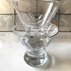 Limited Edition GREY GOOSE Vodka Embossed Goose Stemless Glasses Set of 2 never used 