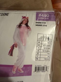 Unicorn Halloween Costume children size 12-14