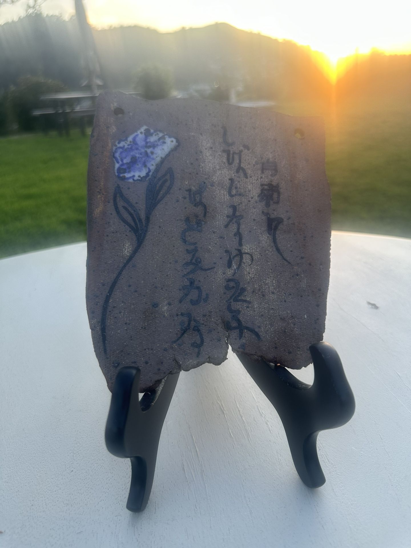 Signed Handcrafted Original Metal Wall Plaque Pedersen Haiku Zen Wabi-Sabi Art