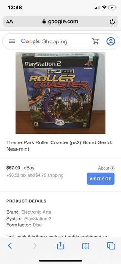 Video Game PS2 Roller Coaster Theme Park