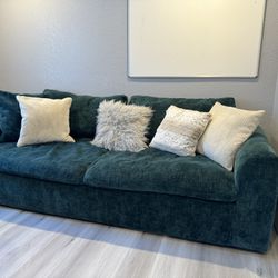 Joybird Cloud Bryant Prime Peacock Couch 