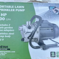Star Water Systems Portable Lawn Sprinkler Pump, 800 GPH, 1 HP, Model# HSPJ100