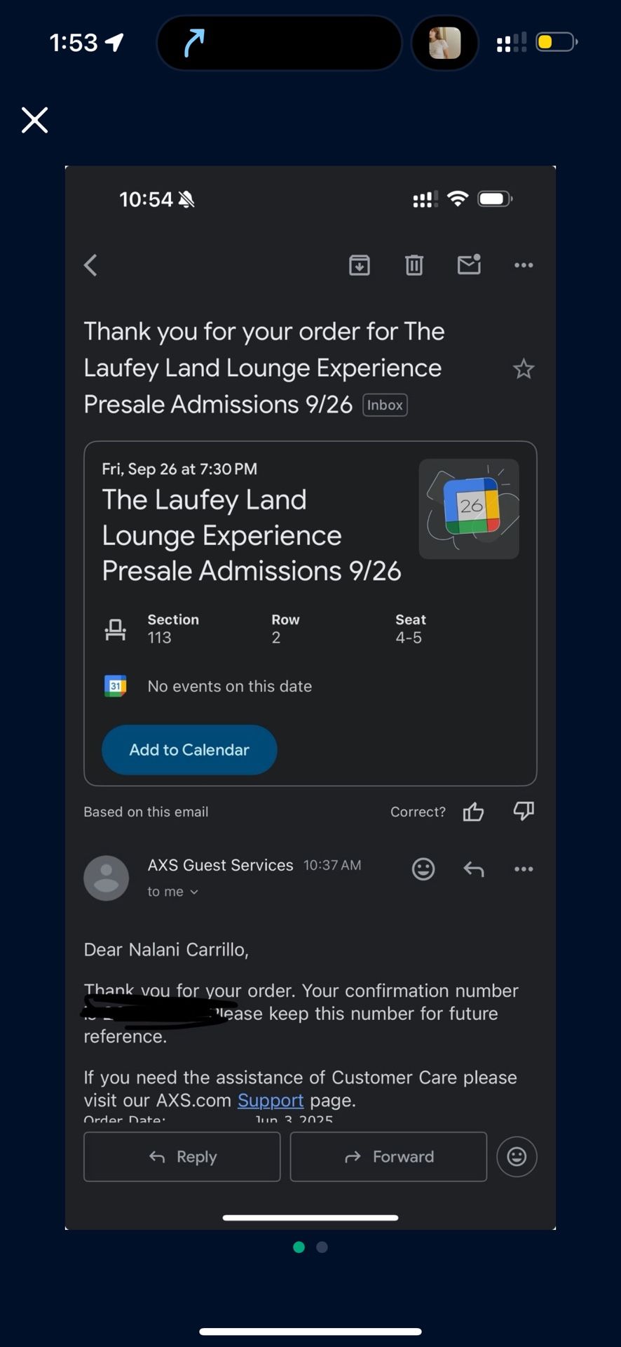 VIP LAUFEY CRYPTO ARENA TICKET