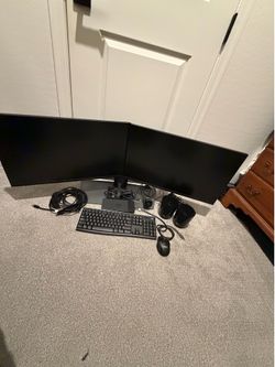 Dell 27” HD computer monitors and pro docking station