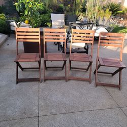 Ikea folding wood chairs