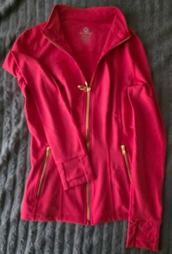 Uncia Pink Full-Zip BBL Jacket with Gold Zippers