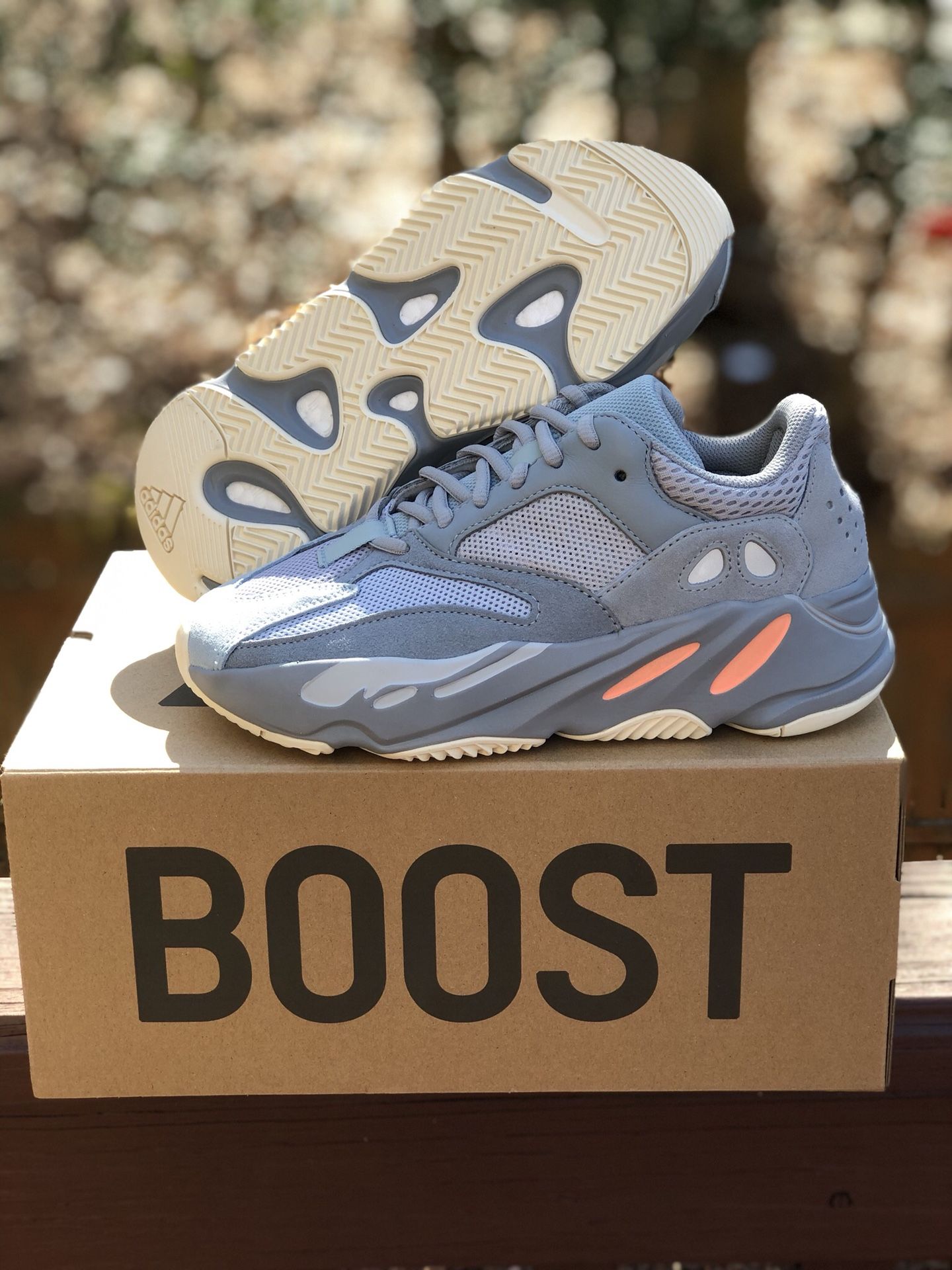 Yeezy 700 Inertia sizes 5, 5.5, 6, 6.5, and 7