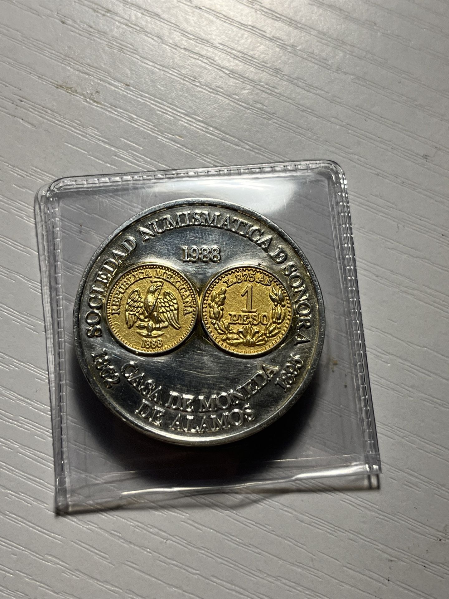 1988 Sociedad Numismatica De Sonora Coin