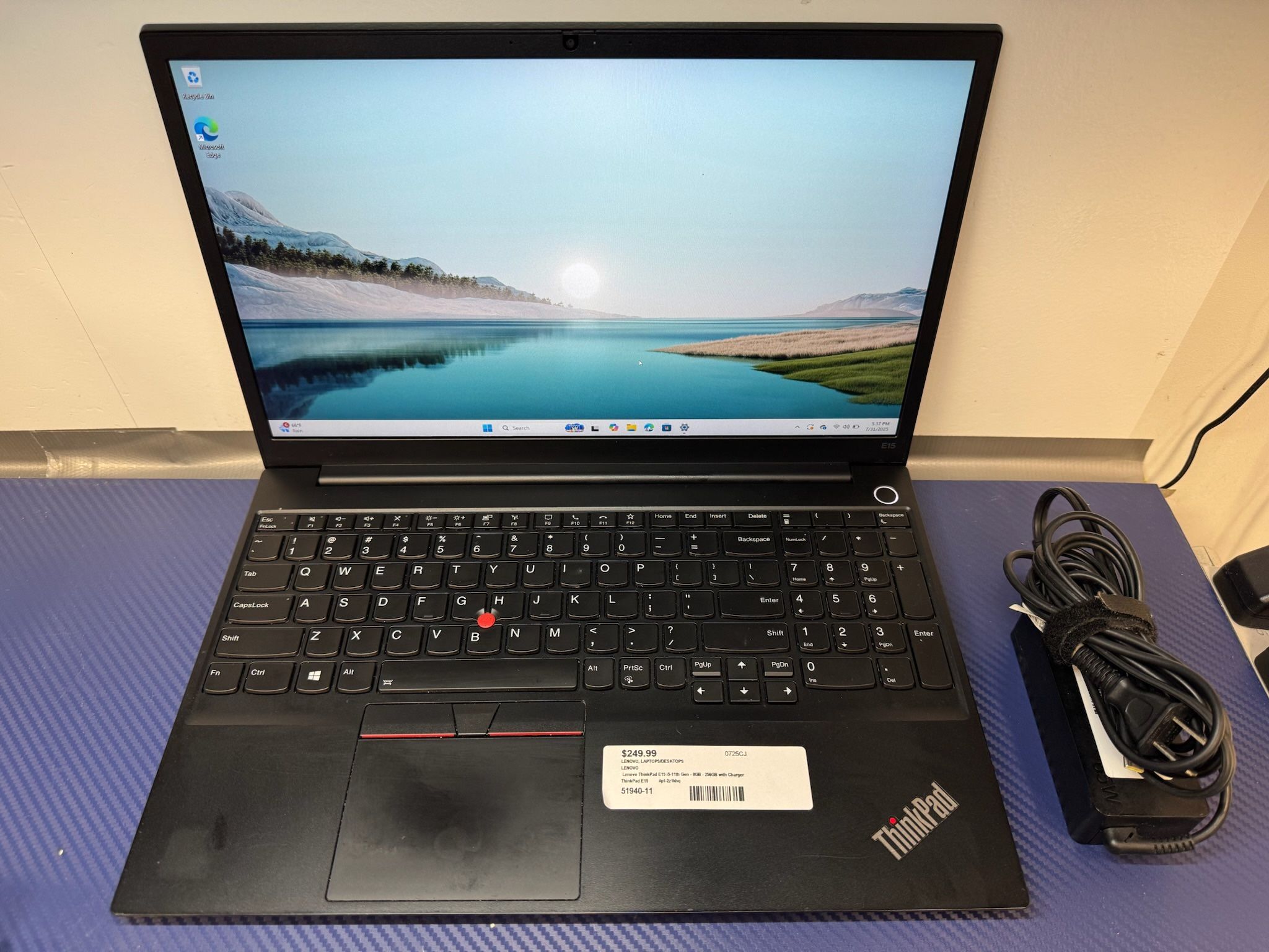 Lenovo ThinkPad E15 i5-11th Gen - 8GB - 256GB with Charger