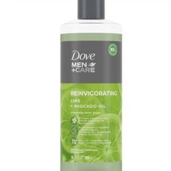 Dove Men+Care Reinvigorating Lime + Avocado Plant Based Hydrating Body Wash - 18 fl oz