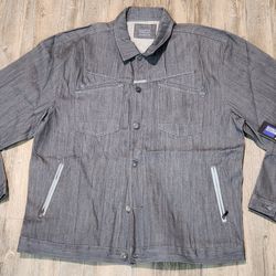 Vintage Marithe Francois Girbaud Gray Denim Trucker Jacket size (4XL) Fits  3XL 