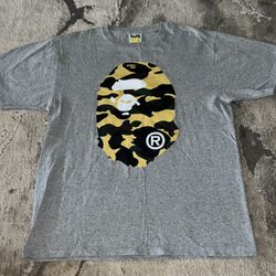 Bape Yellow Camo Double Sided Ape Head Tee