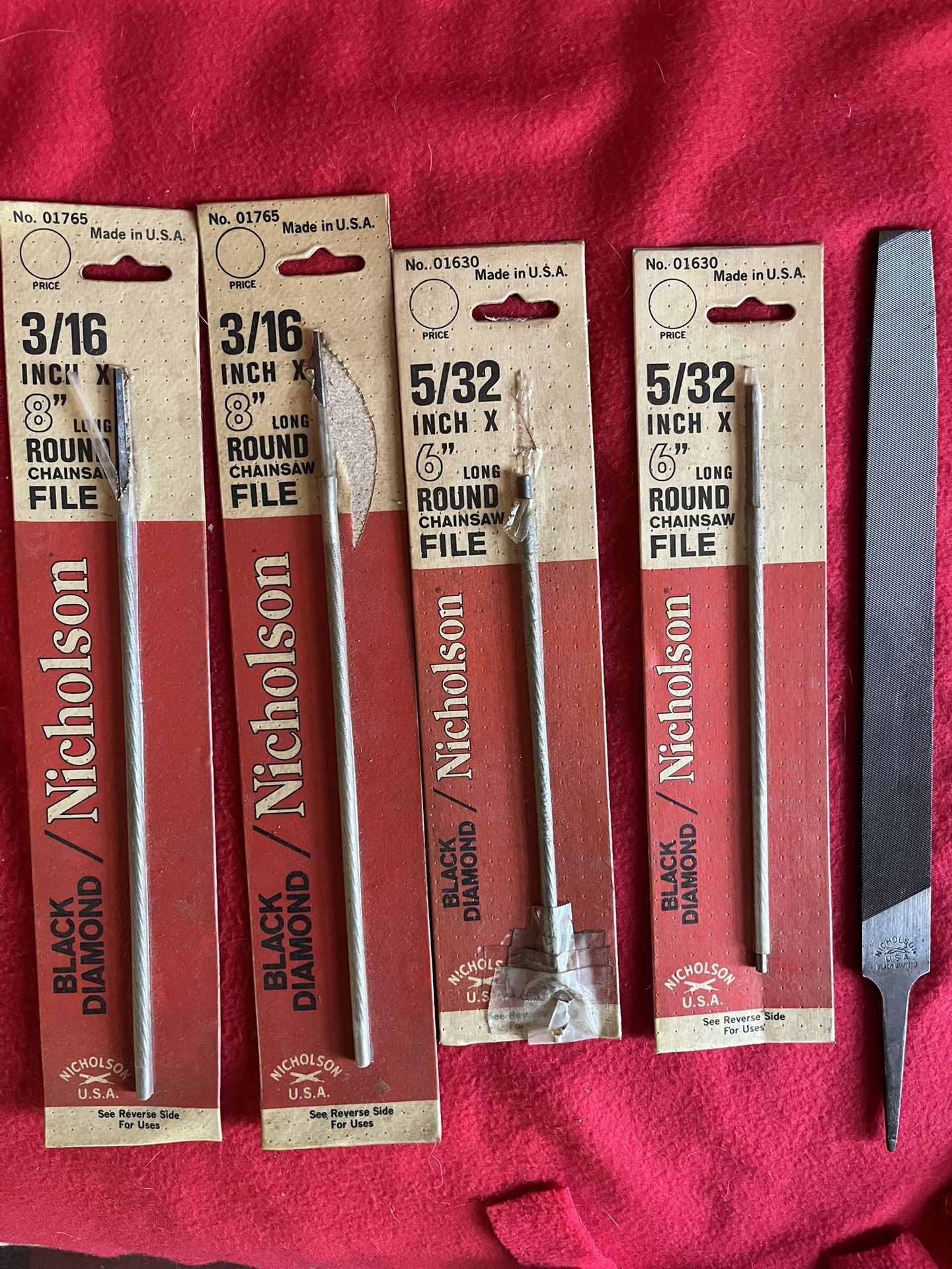 Lot Of Nicholson Black Diamond Chainsaw And Mill Bastard Files Made In USA