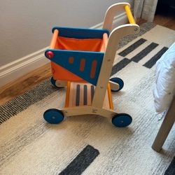 Hape Wooden Grocery Cart Kids Toy