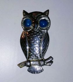 Vintage Sterling Silver Owl Broach/Pendant-Awesome condition, large in size