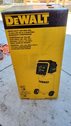 Dewalt 15gallon heavy duty portable electric air compressor 225 msx psi