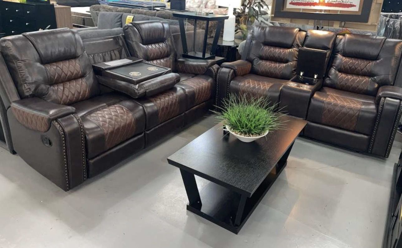 NEW SOFA AND LOVESEAT WITH OPTIONAL RECLINER AND FREE DELIVERY